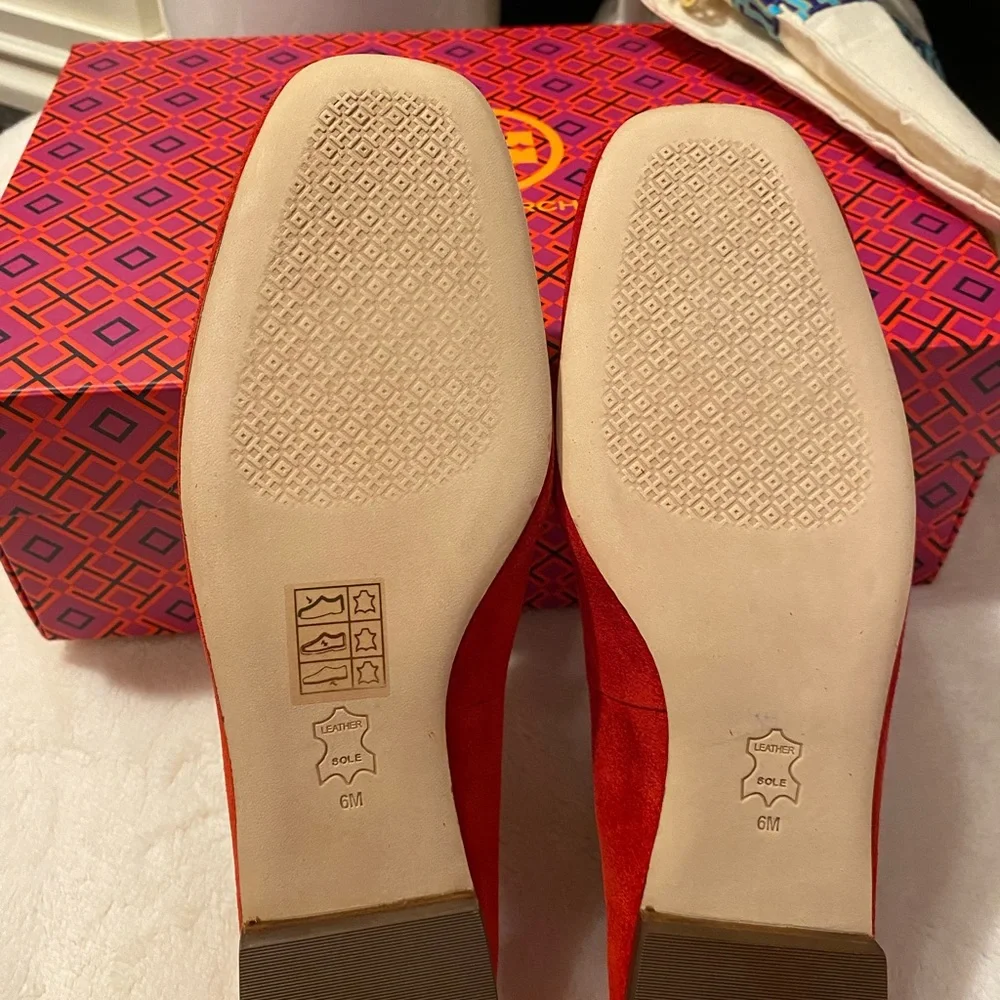 Tory Burch Miller Metal-Logo Loafer Suede - Picture 6 of 7